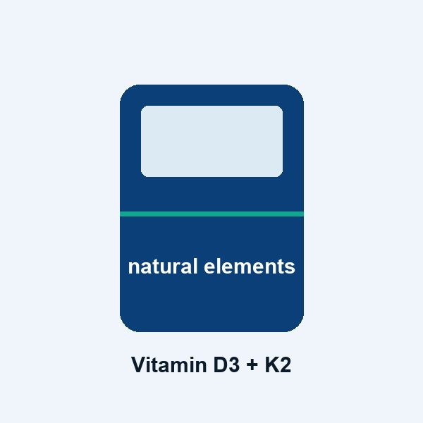 natural elements Vitamin D3 + K2